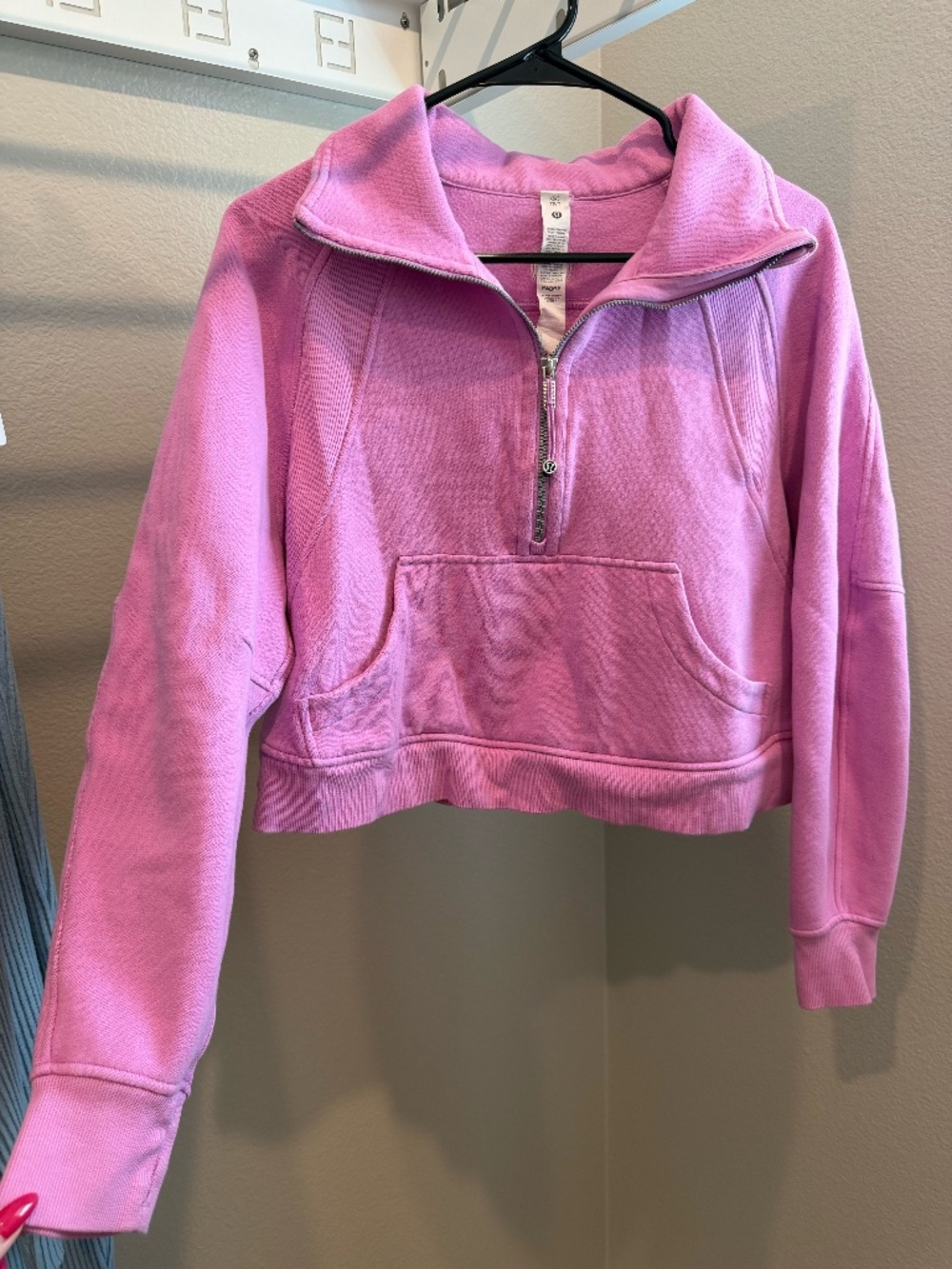 LULU LEMON Scuba Oversized Funnel-Neck Half Zip Cropped
